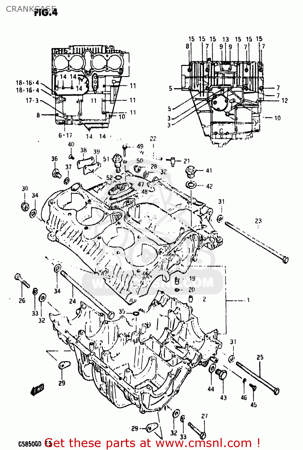 CRANKCASE GS850G 1982 (Z) USA (E03)