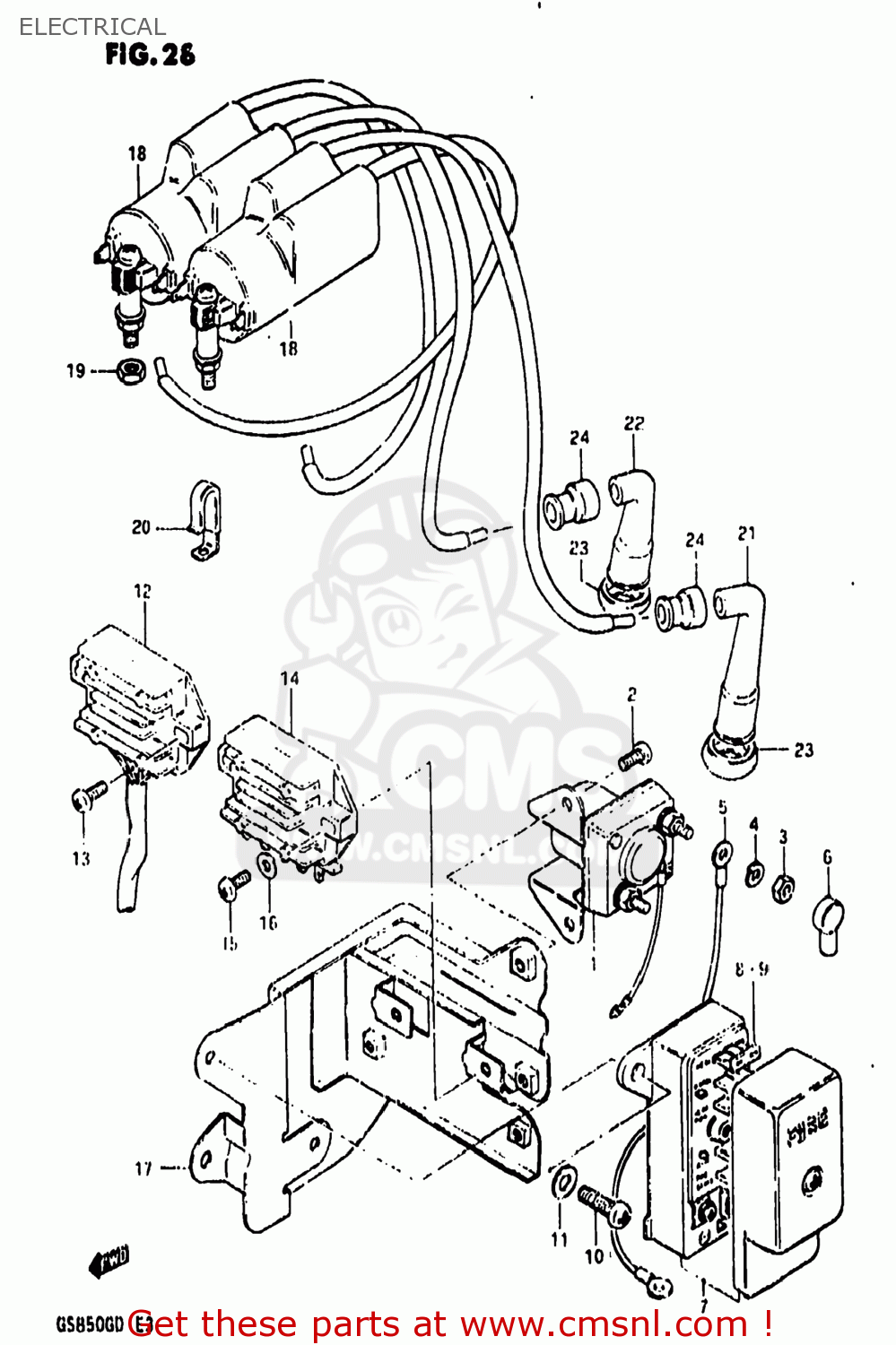 ELECTRICAL GS850G 1982 (Z) USA (E03)
