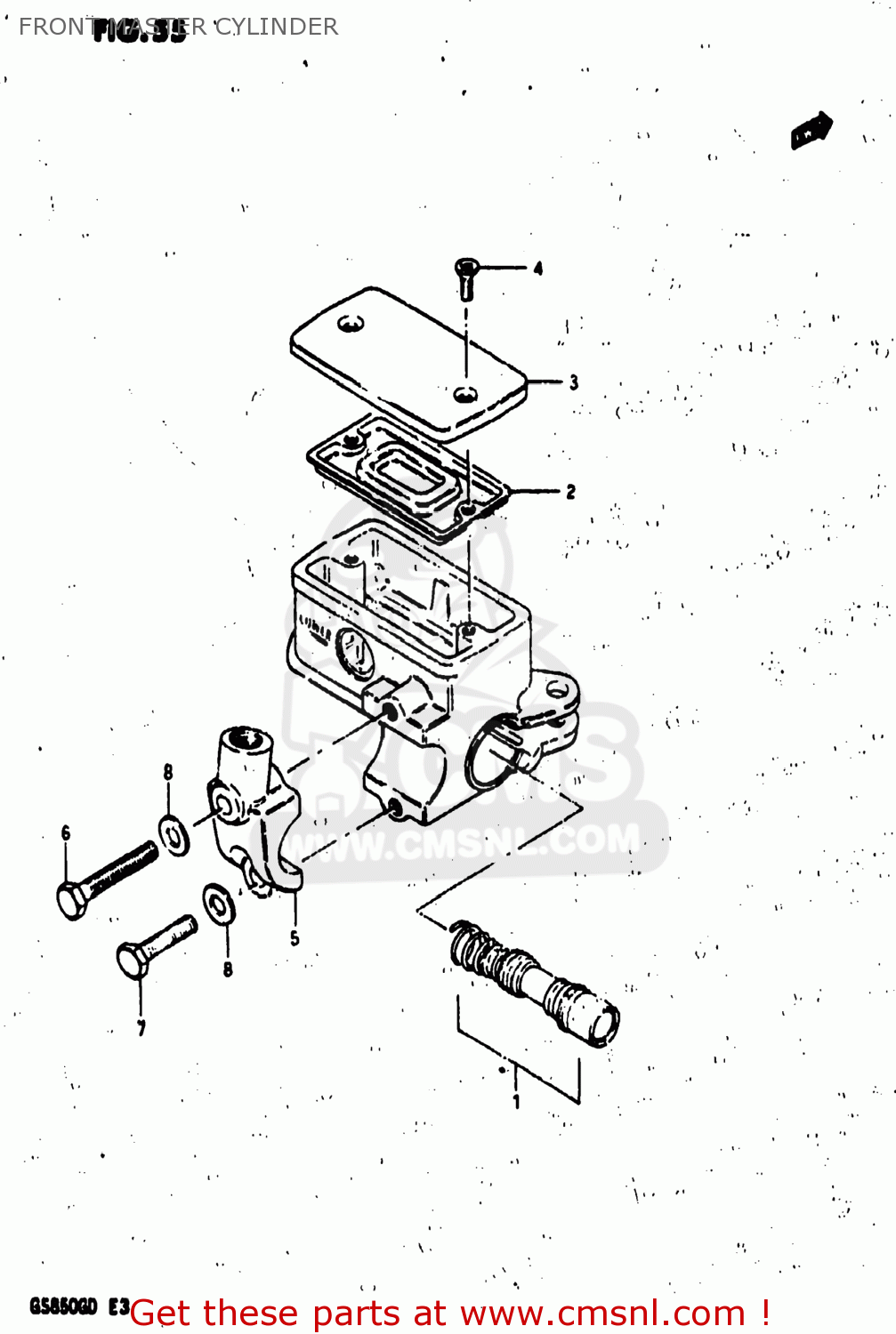 FRONT MASTER CYLINDER GS850G 1982 (Z) USA (E03)