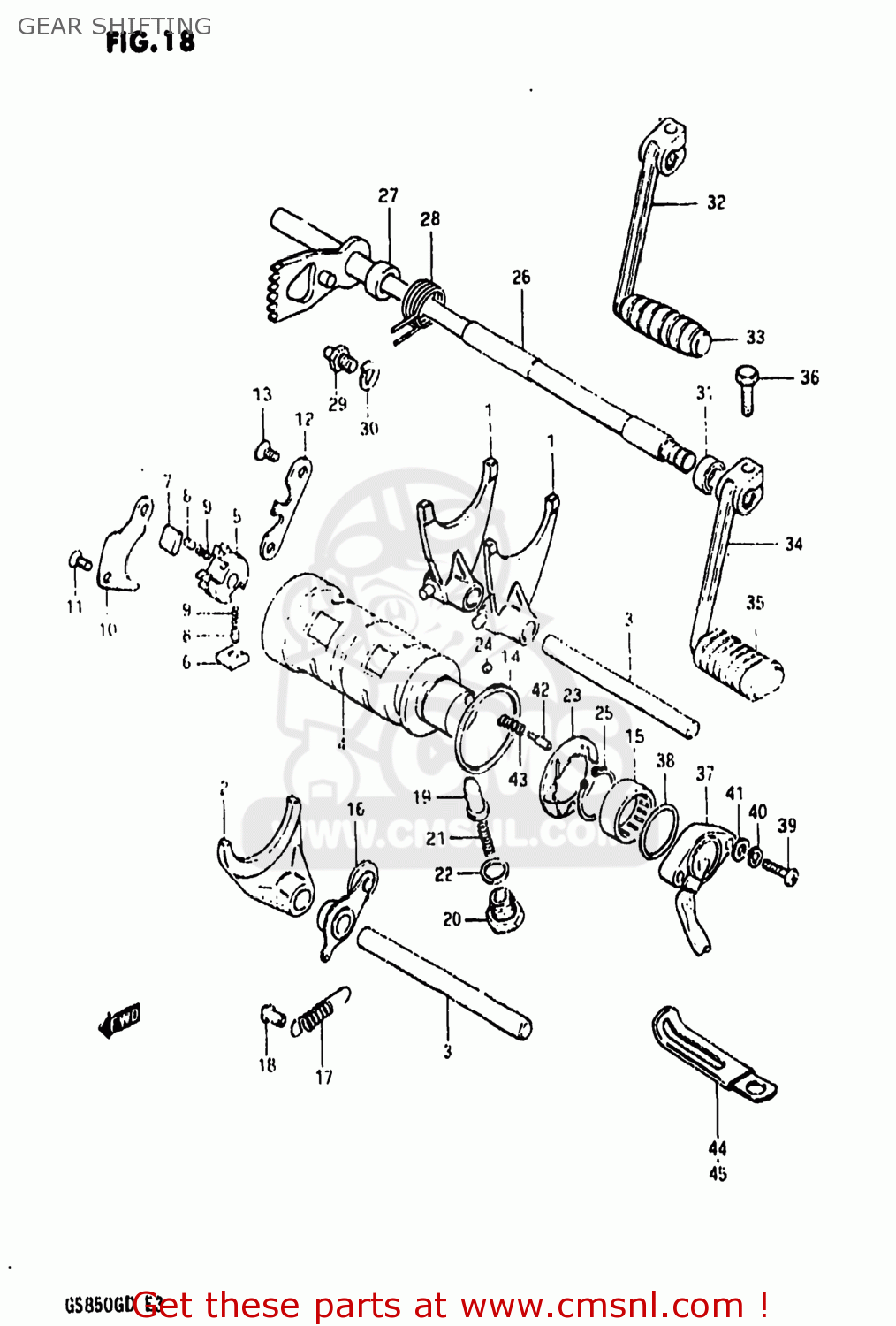 GEAR SHIFTING GS850G 1982 (Z) USA (E03)