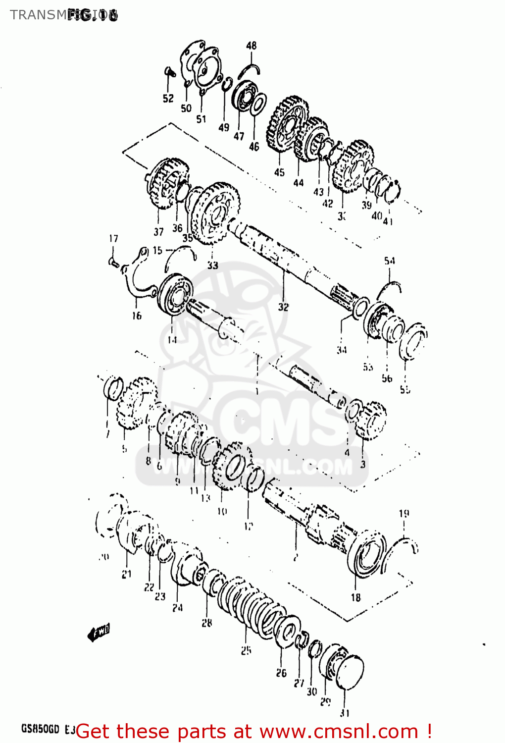TRANSMISSION GS850G 1982 (Z) USA (E03)