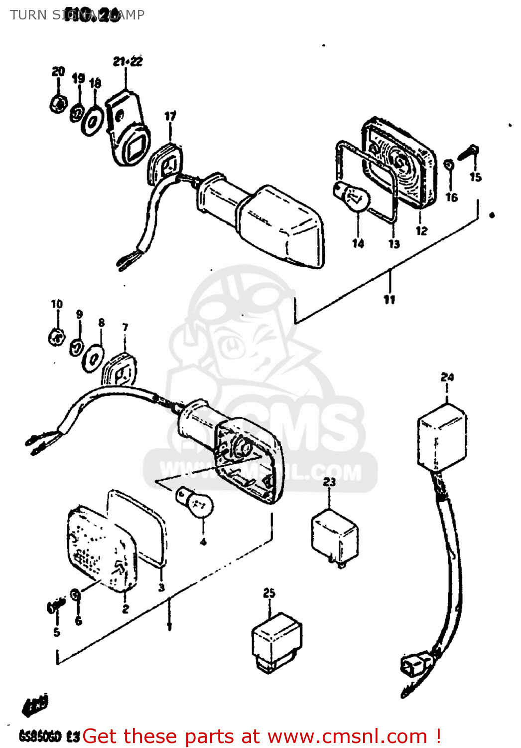 TURN SIGNAL LAMP GS850G 1982 (Z) USA (E03)
