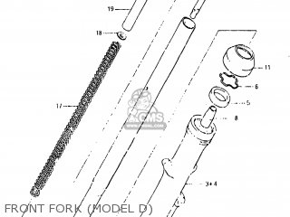 FRONT FORK (MODEL D) - GS850G 1982 (Z) USA (E03)