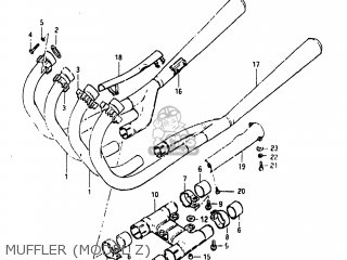 MUFFLER (MODEL Z) - GS850G 1982 (Z) USA (E03)