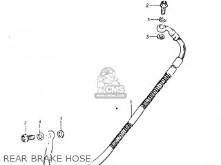 REAR BRAKE HOSE - GS850G 1982 (Z) USA (E03)