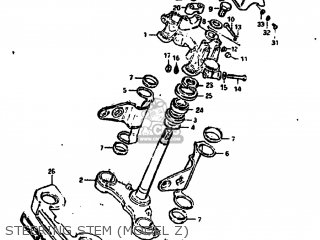 STEERING STEM (MODEL Z) - GS850G 1982 (Z) USA (E03)