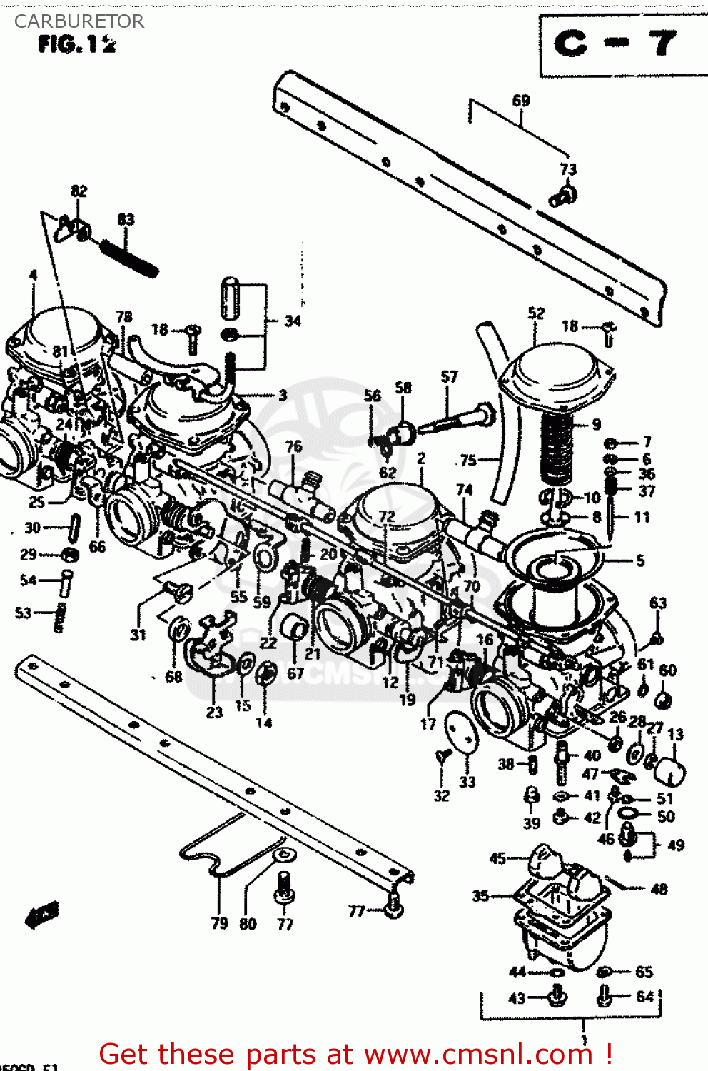 CARBURETOR GS850G 1983 (D) GENERAL EXPORT (E01)