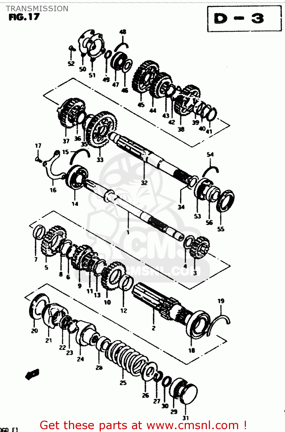 TRANSMISSION GS850G 1983 (D) GENERAL EXPORT (E01)