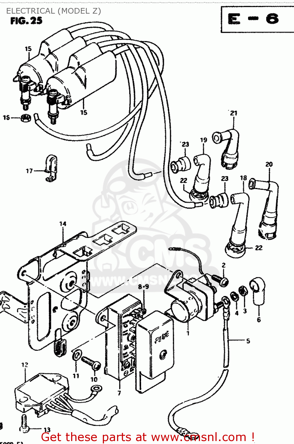 ELECTRICAL (MODEL Z) GS850G 1983 (D) GENERAL EXPORT (E01)