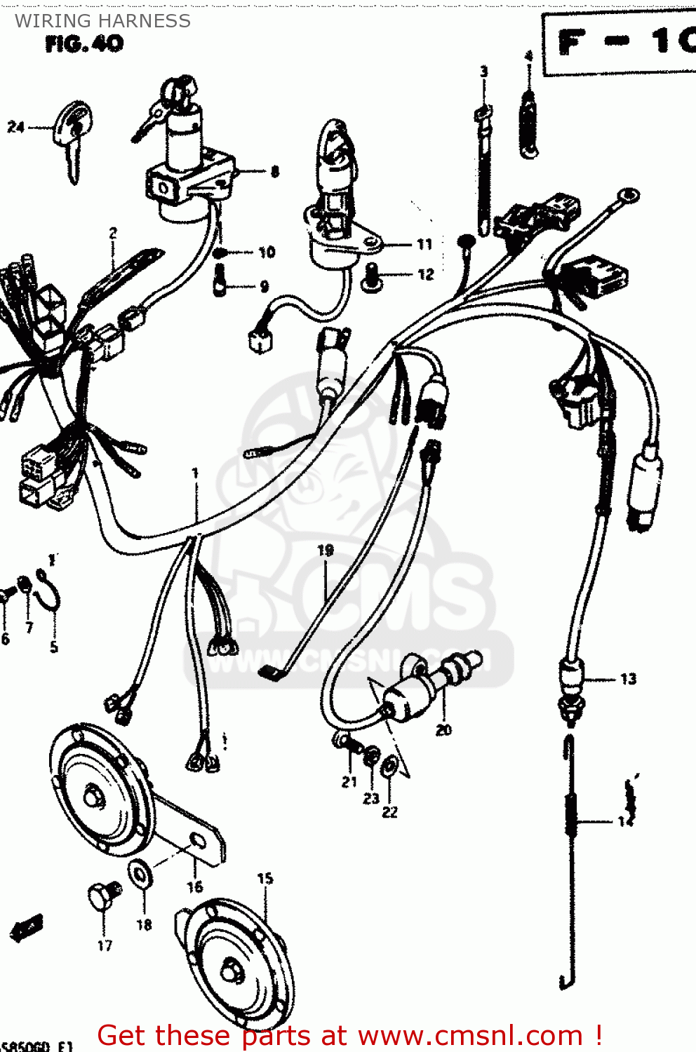 WIRING HARNESS GS850G 1983 (D) GENERAL EXPORT (E01)