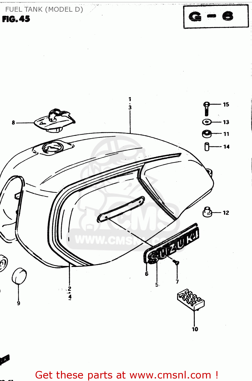 FUEL TANK (MODEL D) GS850G 1983 (D) GENERAL EXPORT (E01)