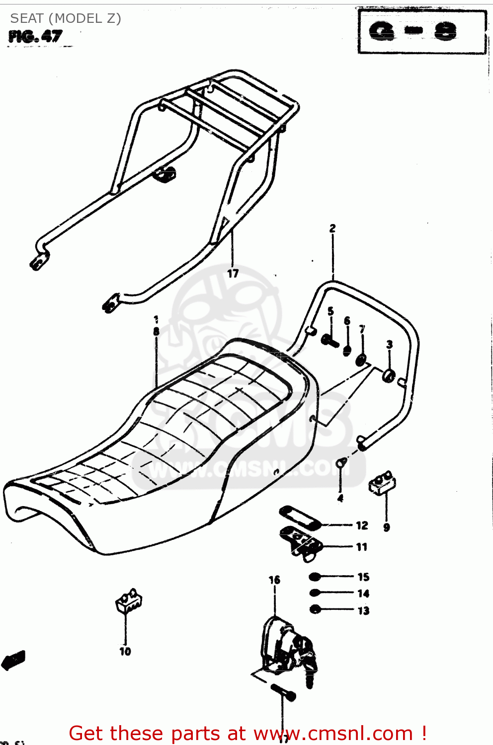 SEAT (MODEL Z) GS850G 1983 (D) GENERAL EXPORT (E01)