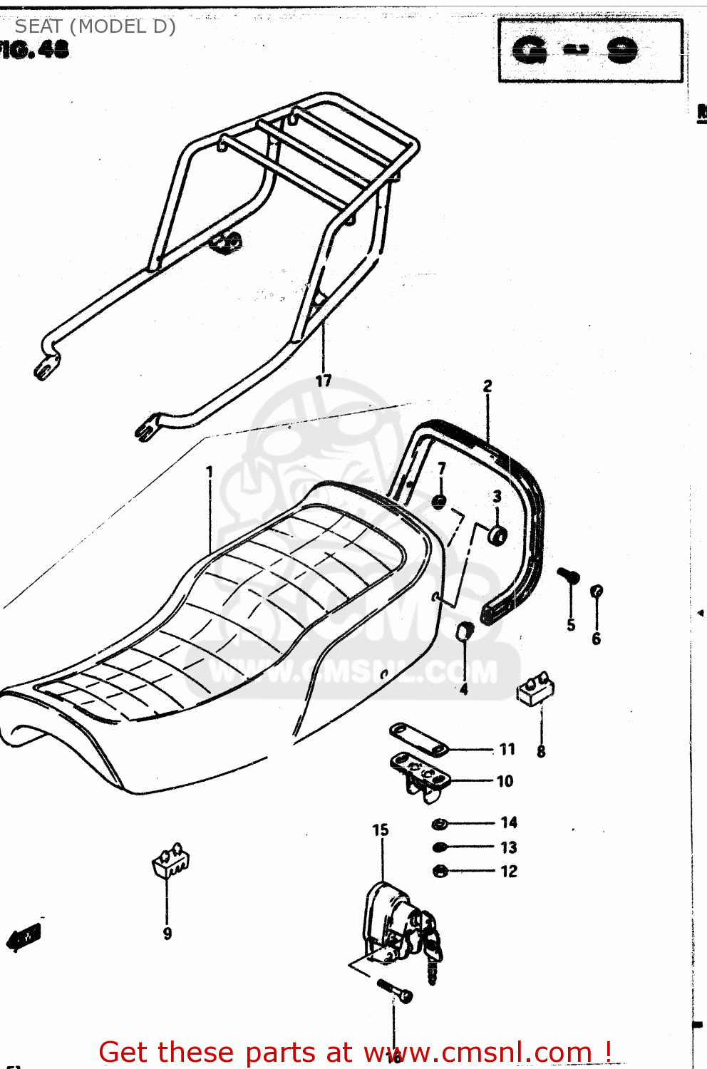 SEAT (MODEL D) GS850G 1983 (D) GENERAL EXPORT (E01)