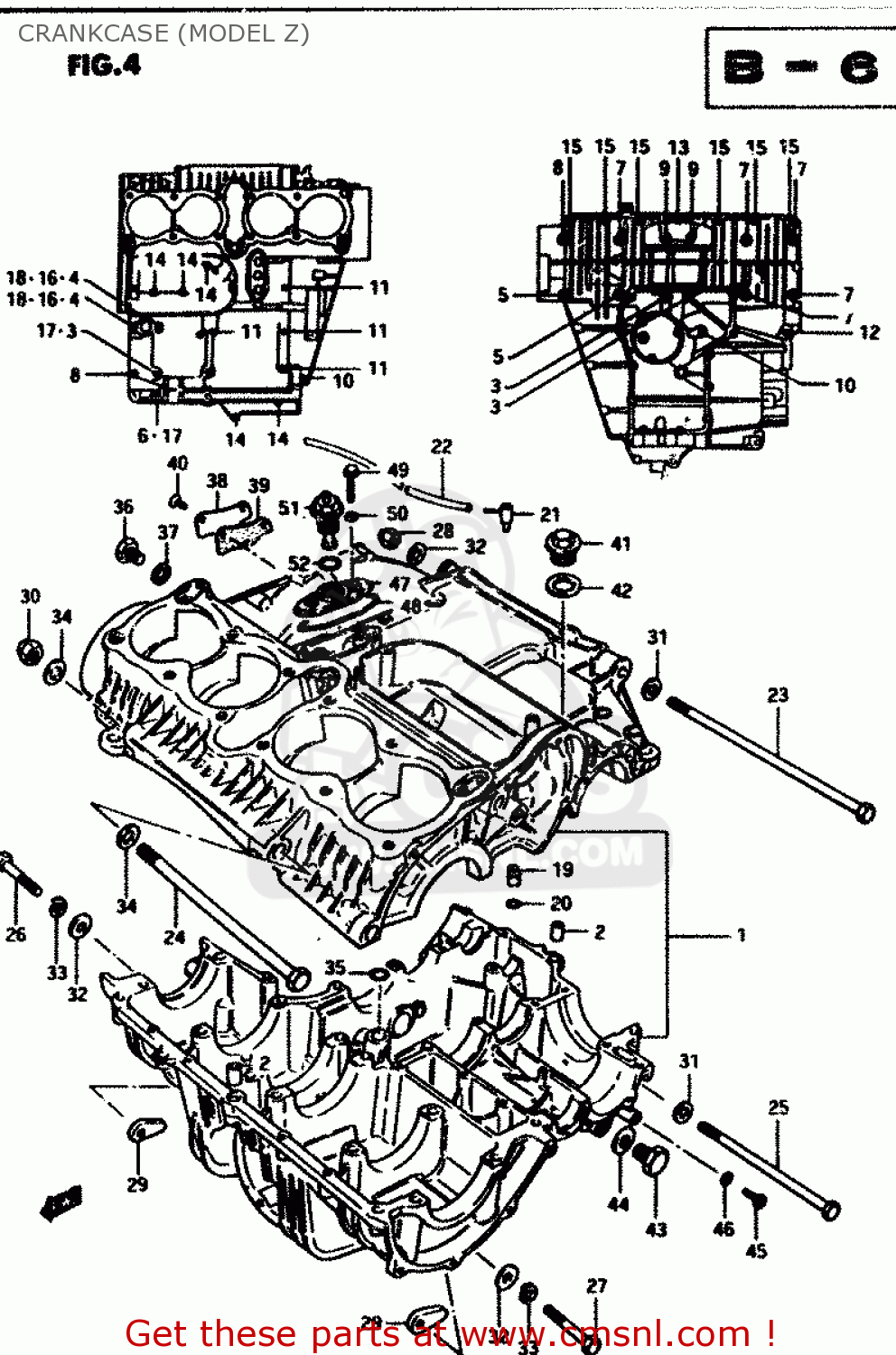 CRANKCASE (MODEL Z) GS850G 1983 (D) GENERAL EXPORT (E01)