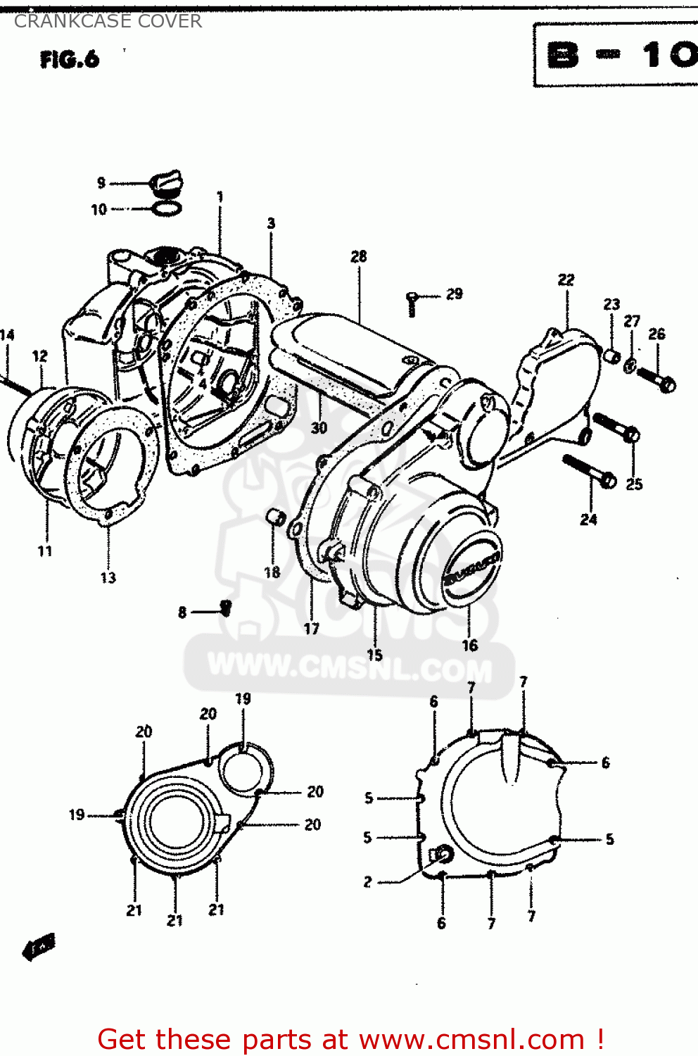 CRANKCASE COVER GS850G 1983 (D) GENERAL EXPORT (E01)