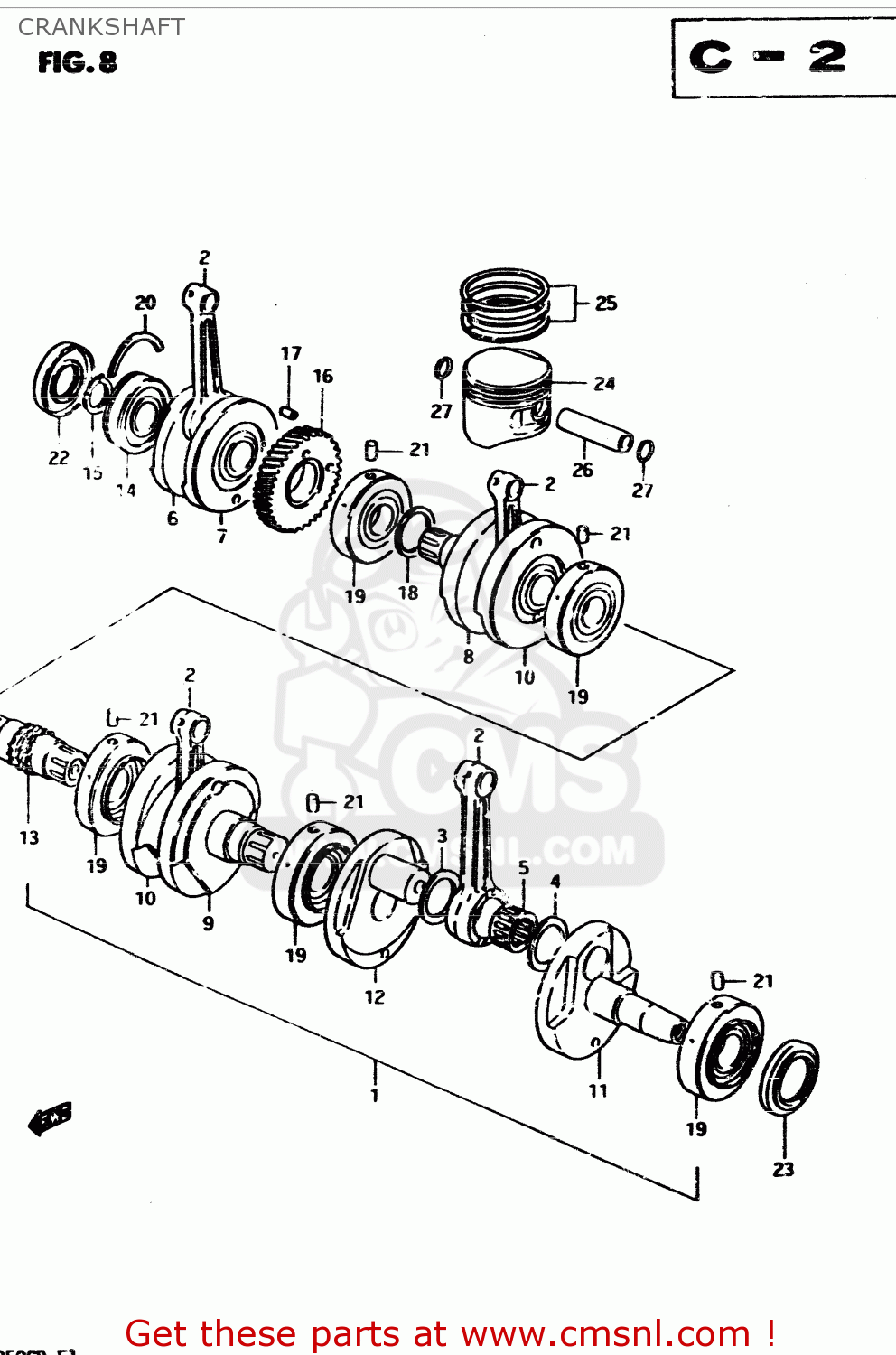 CRANKSHAFT GS850G 1983 (D) GENERAL EXPORT (E01)