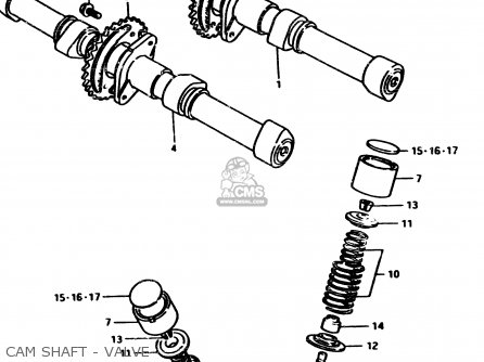 CAM SHAFT - VALVE - GS850G 1983 (D) GENERAL EXPORT (E01)