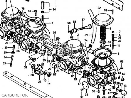 CARBURETOR - GS850G 1983 (D) GENERAL EXPORT (E01)