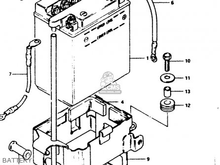 BATTERY - GS850G 1983 (D) GENERAL EXPORT (E01)