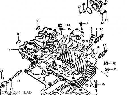 CYLINDER HEAD - GS850G 1983 (D) GENERAL EXPORT (E01)