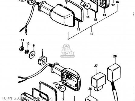 TURN SIGNAL LAMP (E25) - GS850G 1983 (D) GENERAL EXPORT (E01)