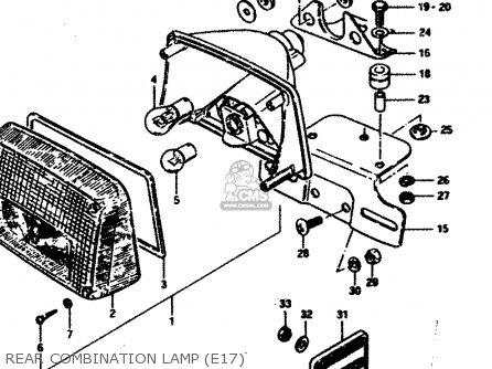 REAR COMBINATION LAMP (E17) - GS850G 1983 (D) GENERAL EXPORT (E01)