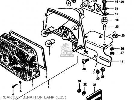 REAR COMBINATION LAMP (E25) - GS850G 1983 (D) GENERAL EXPORT (E01)