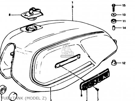 FUEL TANK (MODEL Z) - GS850G 1983 (D) GENERAL EXPORT (E01)