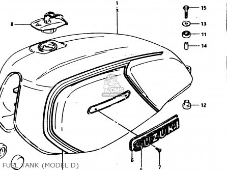 FUEL TANK (MODEL D) - GS850G 1983 (D) GENERAL EXPORT (E01)