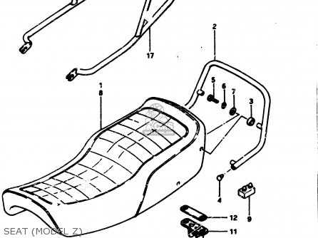 SEAT (MODEL Z) - GS850G 1983 (D) GENERAL EXPORT (E01)