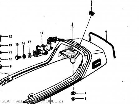 SEAT TAIL COVER (MODEL Z) - GS850G 1983 (D) GENERAL EXPORT (E01)