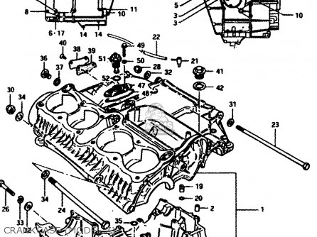 CRANKCASE (MODEL Z) - GS850G 1983 (D) GENERAL EXPORT (E01)