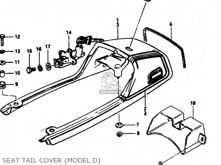 SEAT TAIL COVER (MODEL D) - GS850G 1983 (D) GENERAL EXPORT (E01)