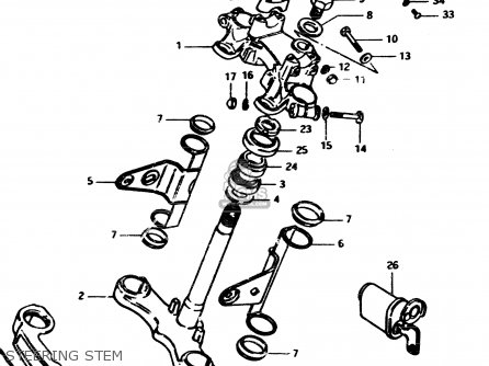 STEERING STEM - GS850G 1983 (D) GENERAL EXPORT (E01)