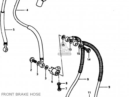 FRONT BRAKE HOSE - GS850G 1983 (D) GENERAL EXPORT (E01)