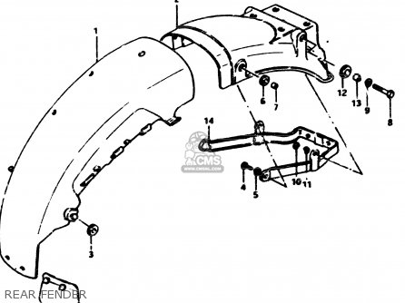 REAR FENDER - GS850G 1983 (D) GENERAL EXPORT (E01)
