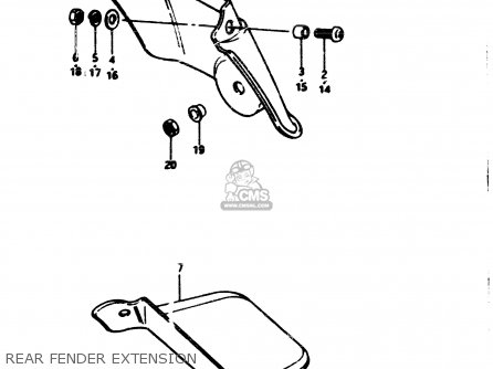 REAR FENDER EXTENSION - GS850G 1983 (D) GENERAL EXPORT (E01)