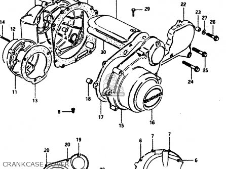 CRANKCASE COVER - GS850G 1983 (D) GENERAL EXPORT (E01)