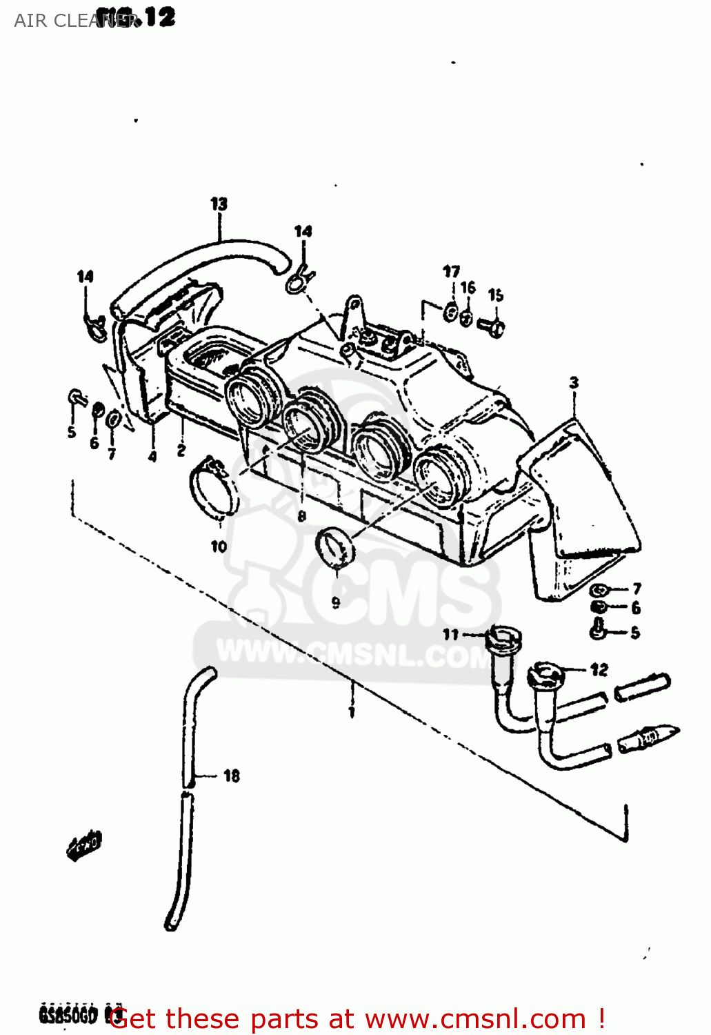 AIR CLEANER GS850G 1983 (D) USA (E03)