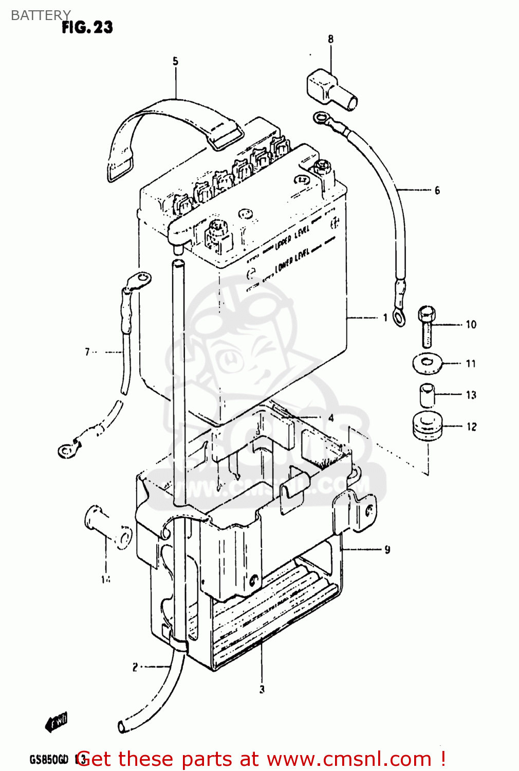 BATTERY GS850G 1983 (D) USA (E03)