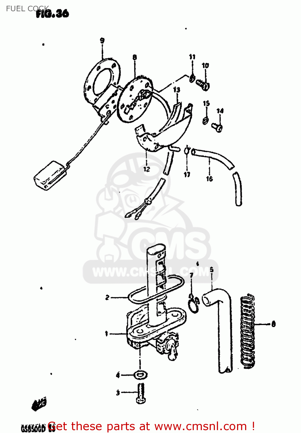 FUEL COCK GS850G 1983 (D) USA (E03)