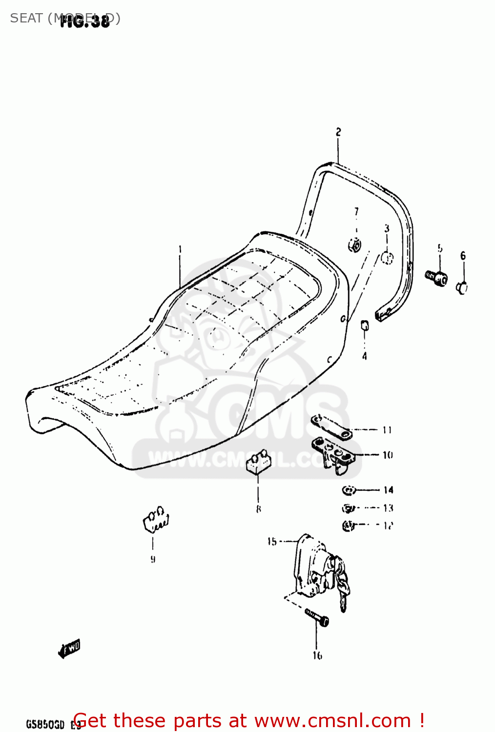 SEAT (MODEL D) GS850G 1983 (D) USA (E03)