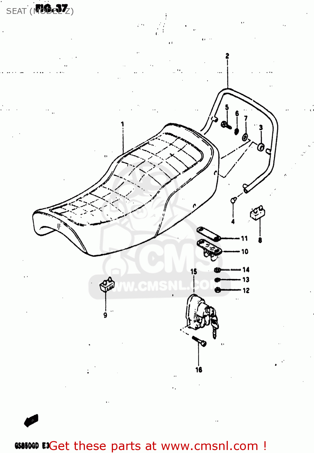 SEAT (MODEL Z) GS850G 1983 (D) USA (E03)