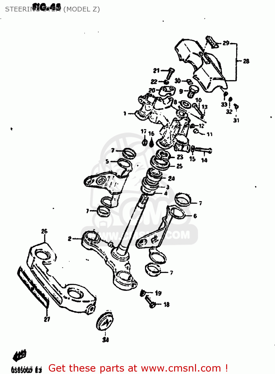 STEERING STEM (MODEL Z) GS850G 1983 (D) USA (E03)