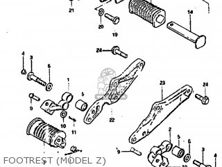 FOOTREST (MODEL Z) - GS850G 1983 (D) USA (E03)