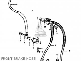 FRONT BRAKE HOSE - GS850G 1983 (D) USA (E03)