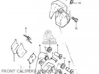 FRONT CALIPERS (MODEL D) - GS850G 1983 (D) USA (E03)
