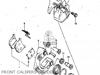 FRONT CALIPERS (MODEL Z) - GS850G 1983 (D) USA (E03)