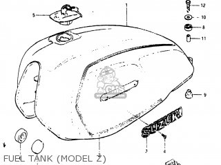 FUEL TANK (MODEL Z) - GS850G 1983 (D) USA (E03)
