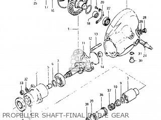 PROPELLER SHAFT-FINAL DRIVE GEAR - GS850G 1983 (D) USA (E03)